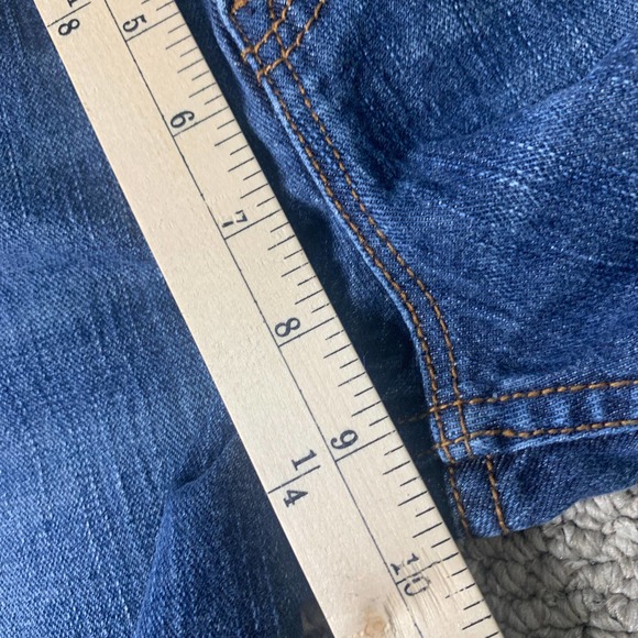 Bootheel Womens Shorts‎ Size 31/10 Blue Dark Wash Denim Boyfriend Mid Rise - Picture 7 of 12